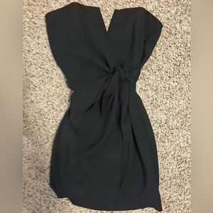 Do+Be strapless wrap black mini dress